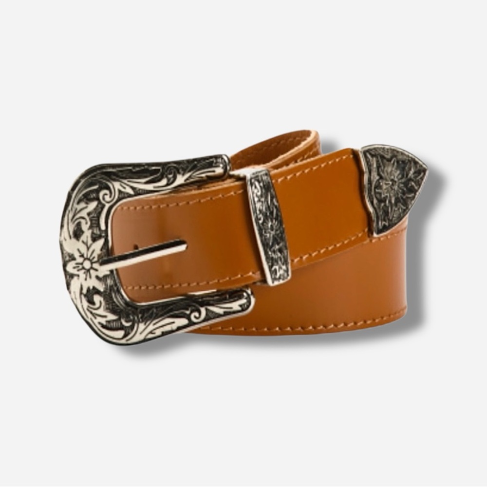 🌸New🌸 Women’s Leather Gaucho Belt Cuoio One Size NWT
